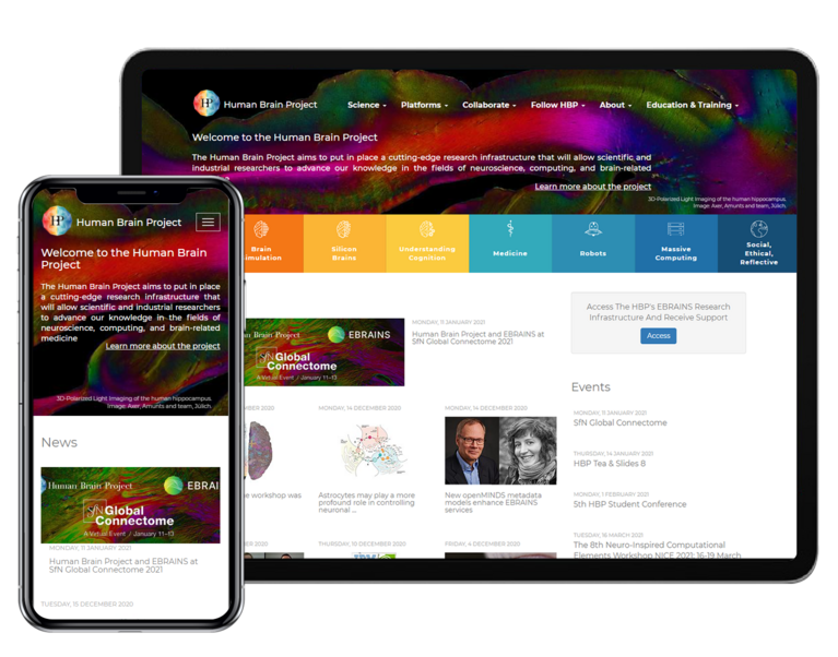 Human Brain Project Tab and Mobile