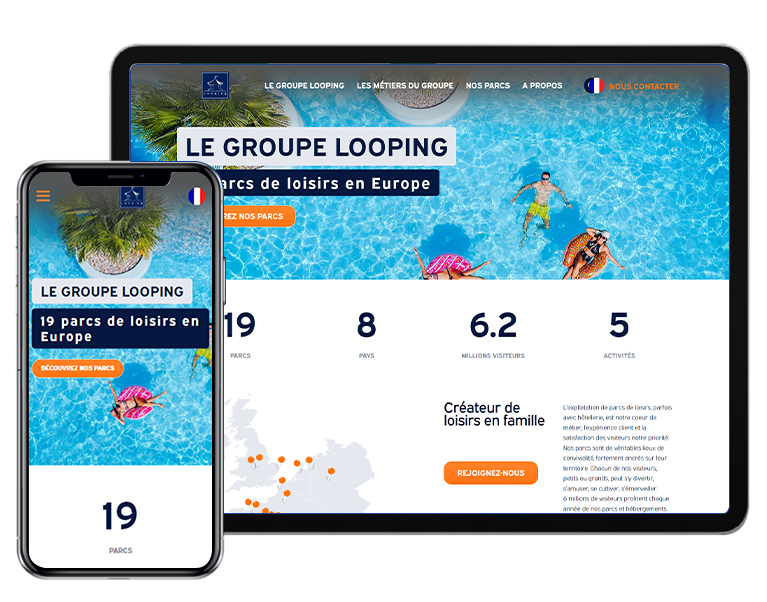 Looping group mobile and tab